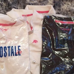 School uniform and short sleeve collar shirts.